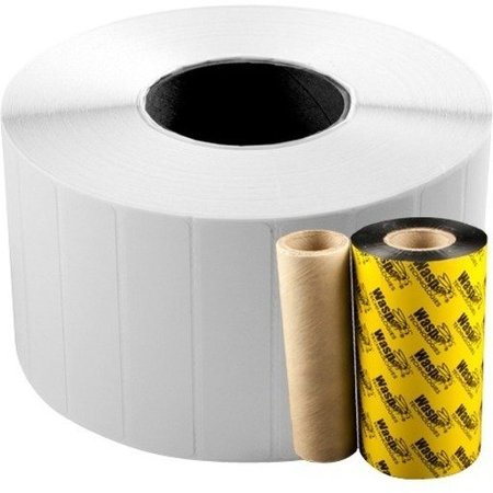 WASP TECHNOLOGIES Direct Thermal Barcode Lables, 12 Pack, 3.5 X 1.0, 2300 Labels Per Roll 633808403201